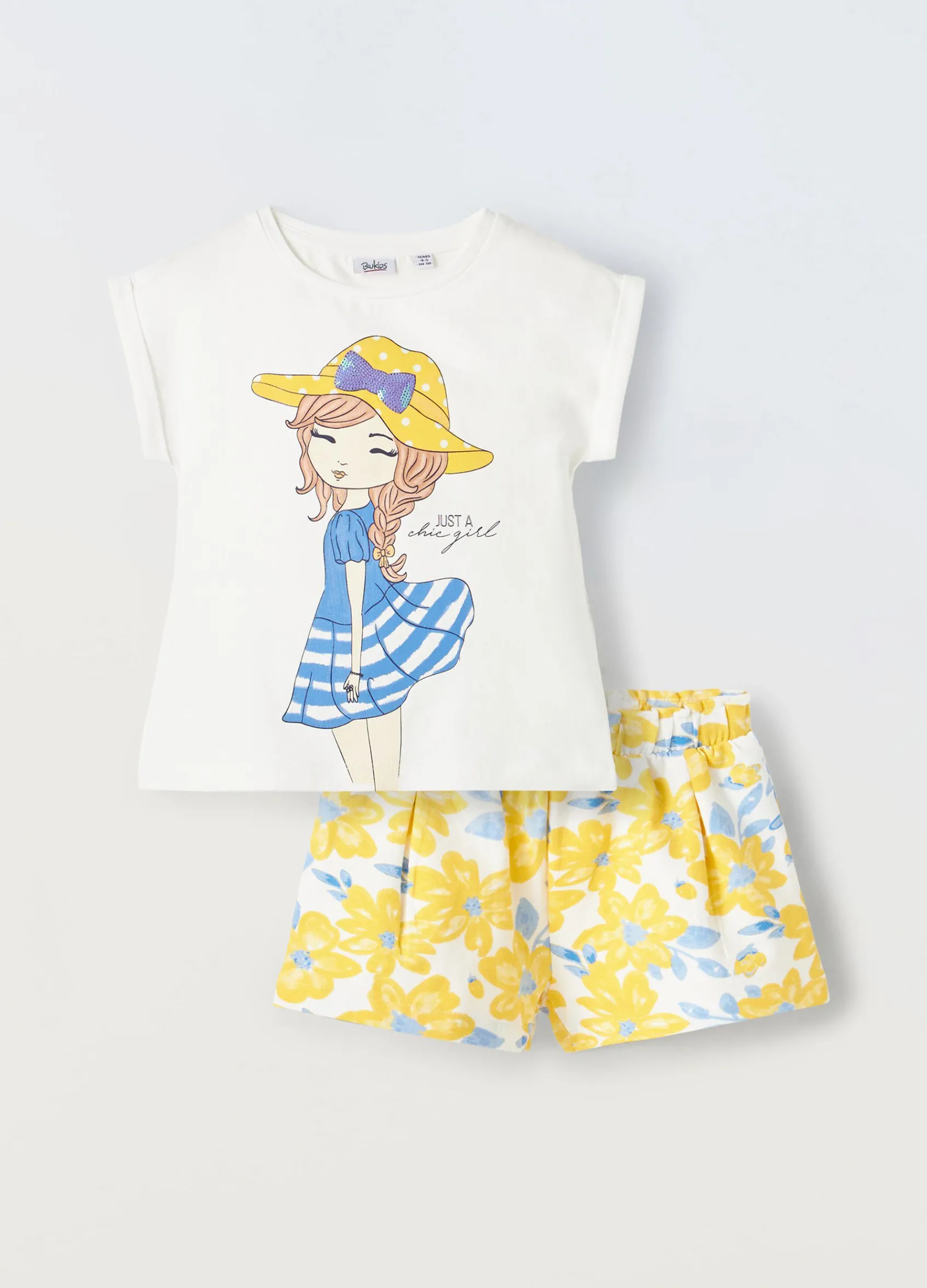Blukids Jogging set in cotone stretch bambina- Set E Coordinati