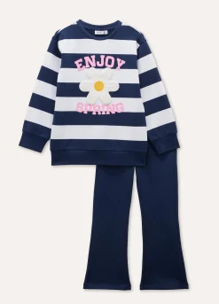Blukids Jogging set in cotone stretch bambina- Set E Coordinati