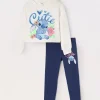 Blukids Jogging set in french terry di misto cotone bambina- Set E Coordinati