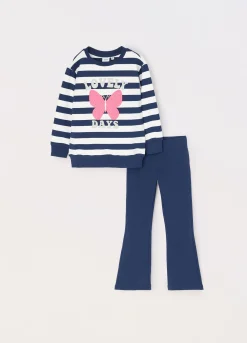 Blukids Jogging set in french terry stretch bambina- Set E Coordinati