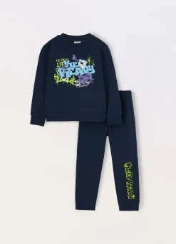 Blukids Jogging set in french terry di puro cotone bambino-Bambino Set E Coordinati