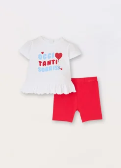 Blukids Jogging set in jersey di cotone stretch neonata- Completini