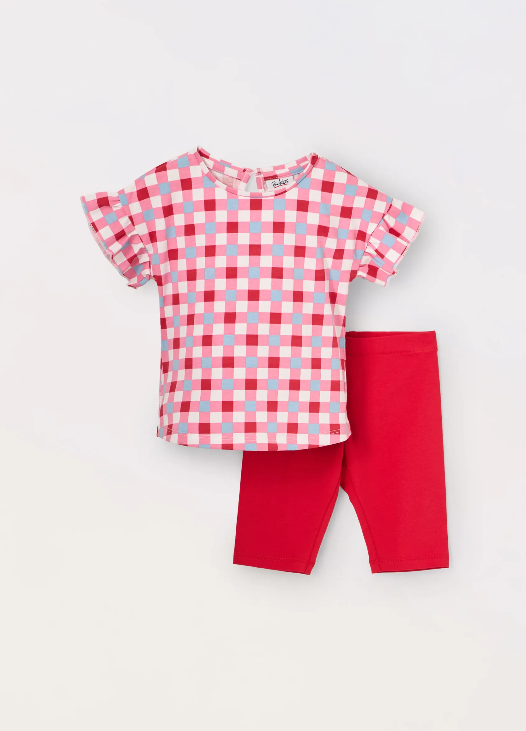 Blukids Jogging set in jersey di cotone stretch neonata- Completini