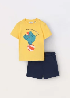 Blukids Jogging set in jersey di puro cotone neonato- Completini