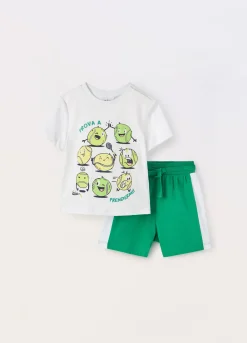 Blukids Jogging set in jersey di puro cotone neonato- Completini
