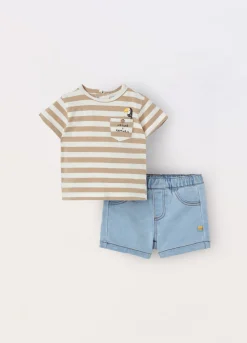 Blukids Jogging set in jersey di cotone stretch neonato- Completini