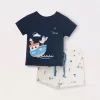 Blukids Jogging set in jersey di cotone stretch neonato- T-shirt