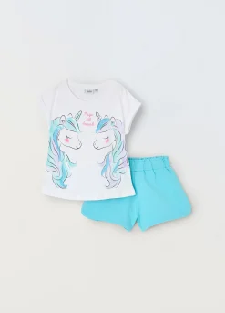 Blukids Jogging set in jersey di puro cotone bambina- Set E Coordinati