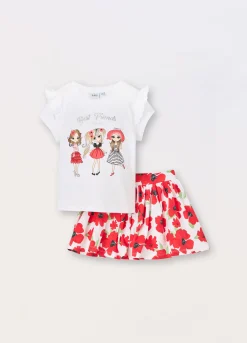 Blukids Jogging set in jersey di cotone stretch bambina- Set E Coordinati