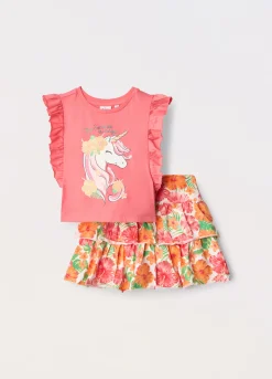 Blukids Jogging set in jersey di cotone stretch bambina- Set E Coordinati