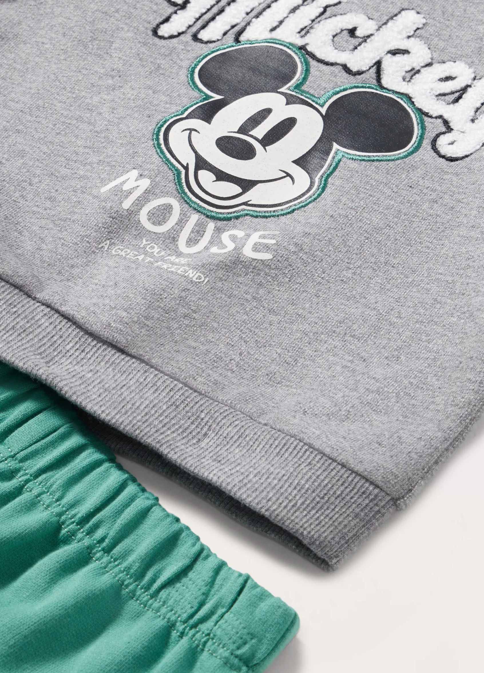 Blukids Jogging set Mickey Mouse in felpa di puro cotone neonato- Completini