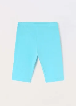 Blukids Leggings ciclista in jersey di cotone stretch bambina- Leggings