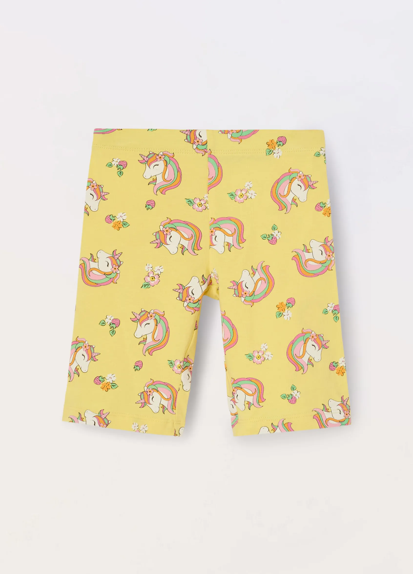 Blukids Leggings corti in jersey di cotone stretch bambina- Leggings