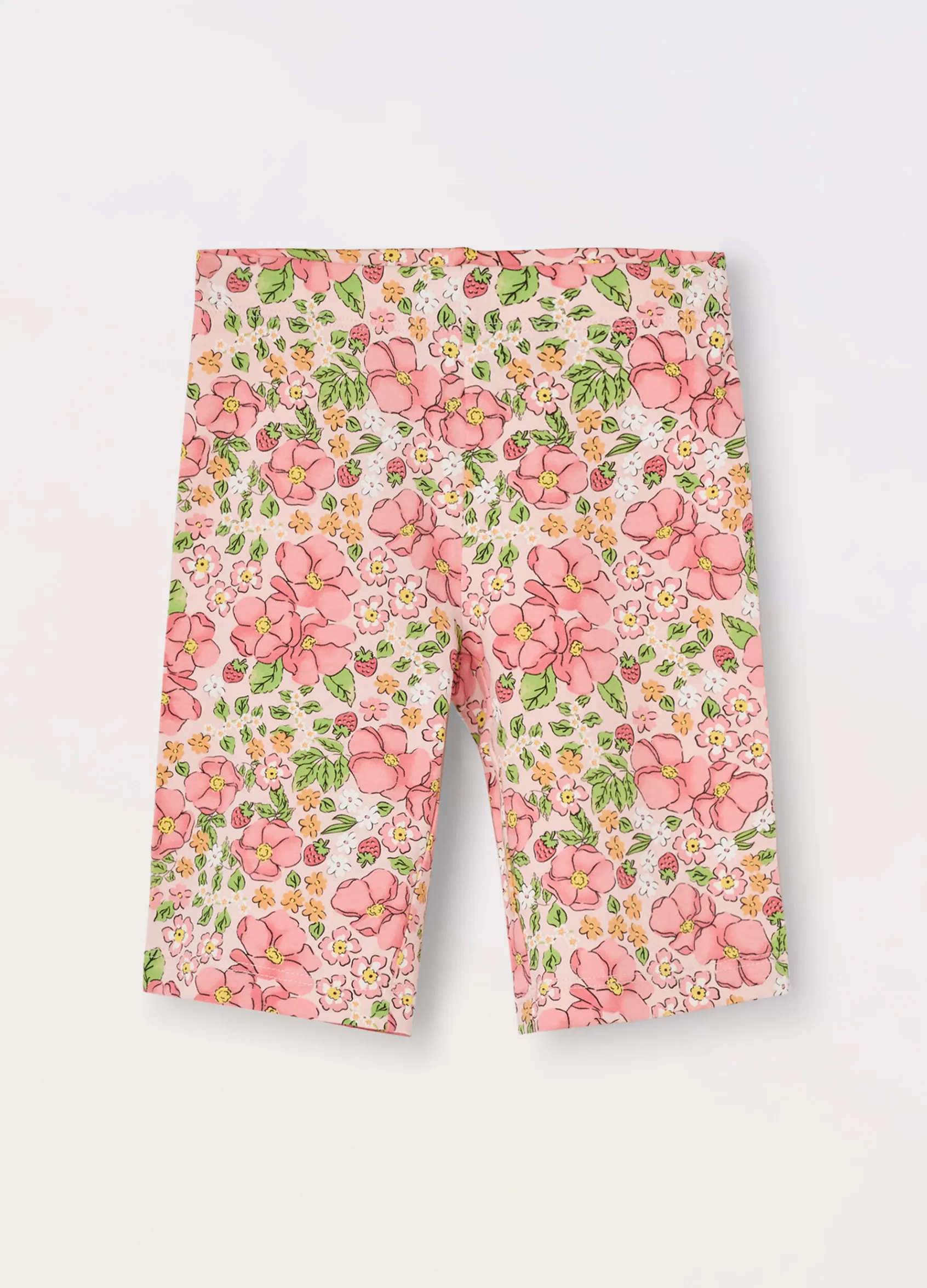 Blukids Leggings corti in jersey di cotone stretch bambina- Leggings