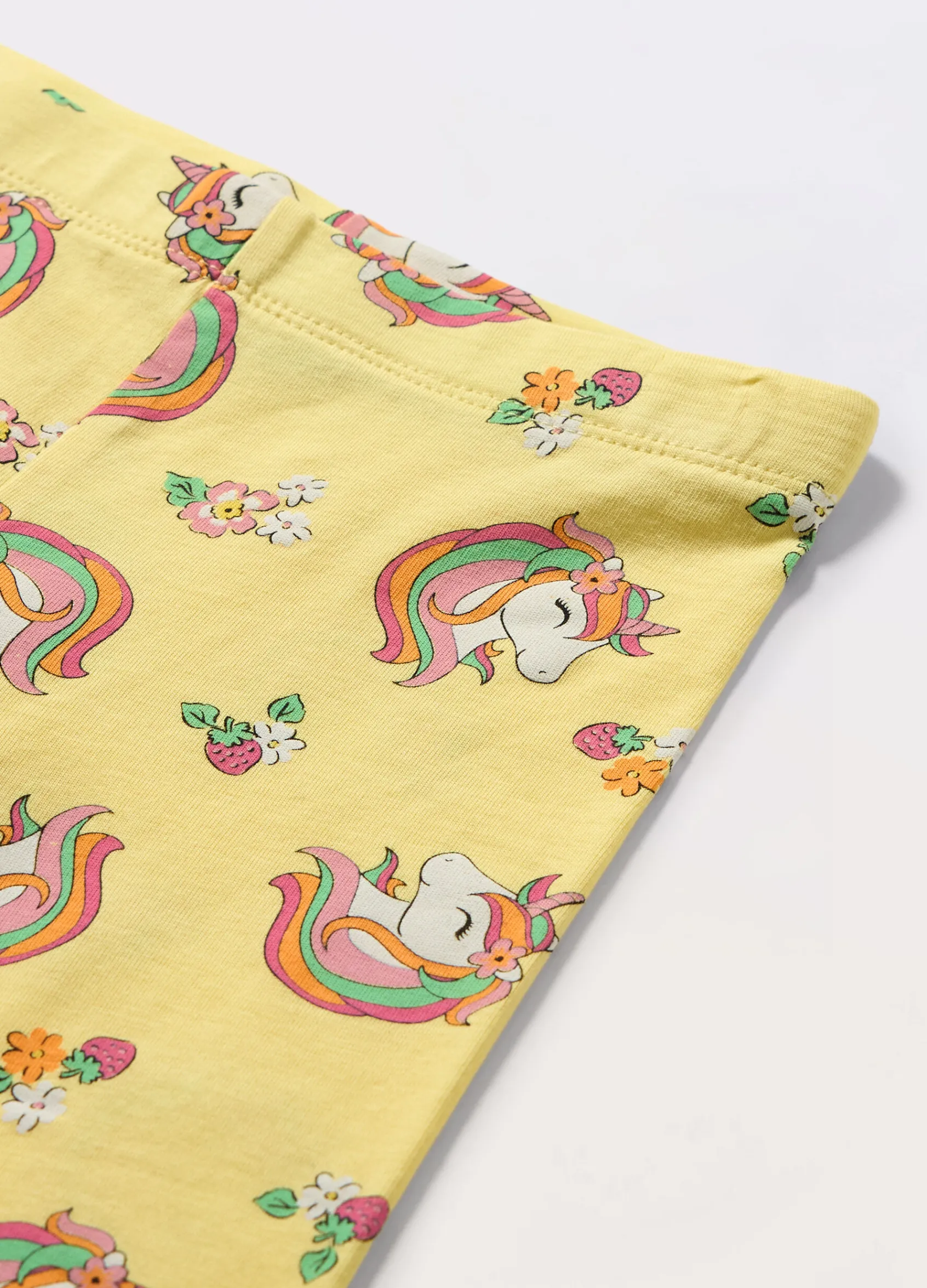 Blukids Leggings corti in jersey di cotone stretch bambina- Leggings