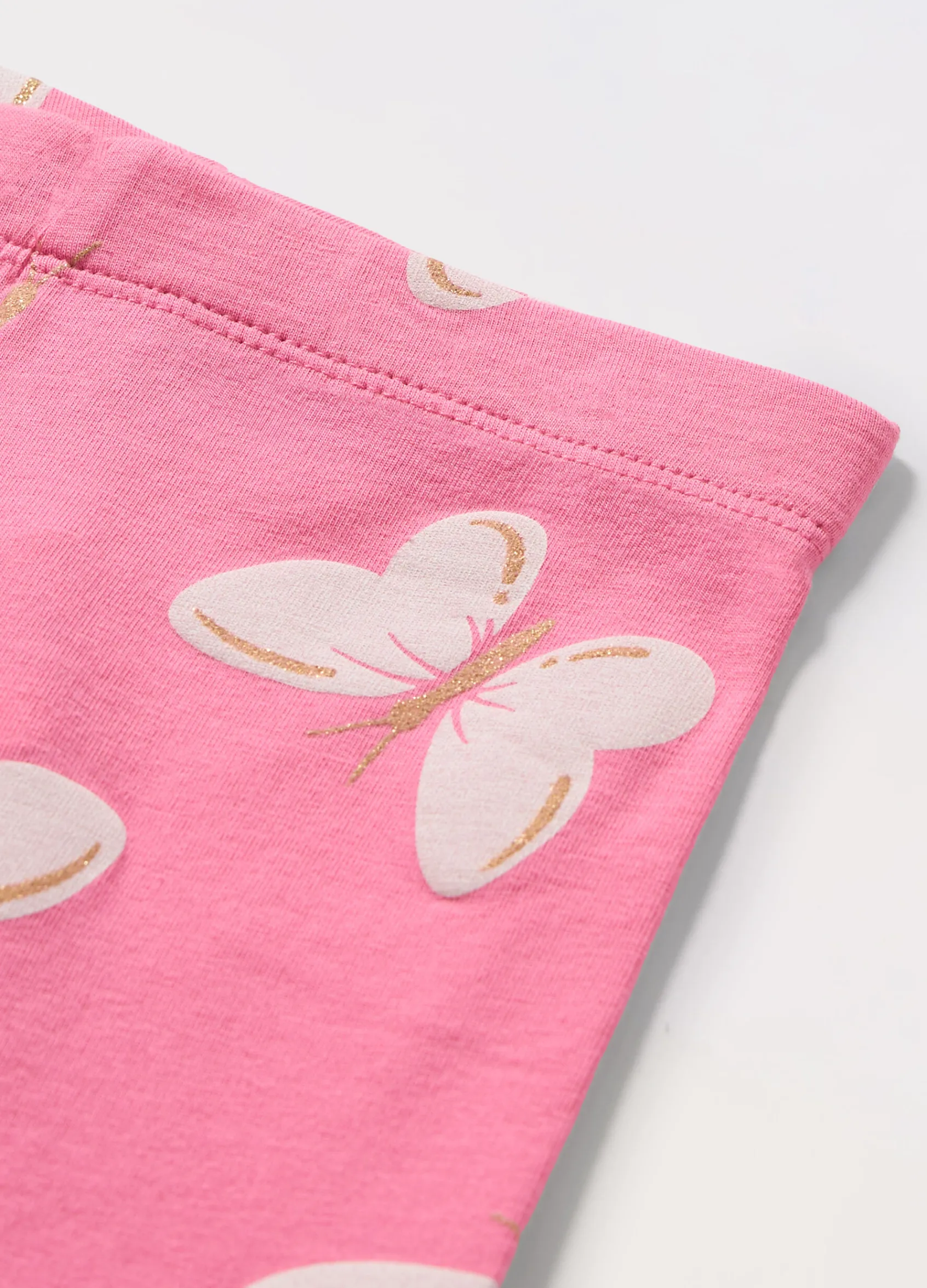Blukids Leggings corti in jersey di cotone stretch bambina- Leggings