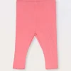 Blukids Leggings in costina di cotone stretch neonata- Pantaloni