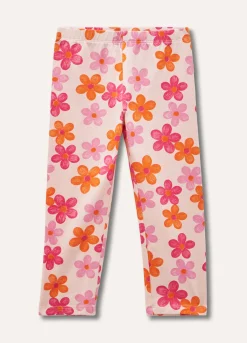 Blukids Leggings in cotone stretch con stampa bambina- Leggings