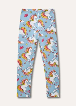 Blukids Leggings in cotone stretch con stampa bambina- Leggings
