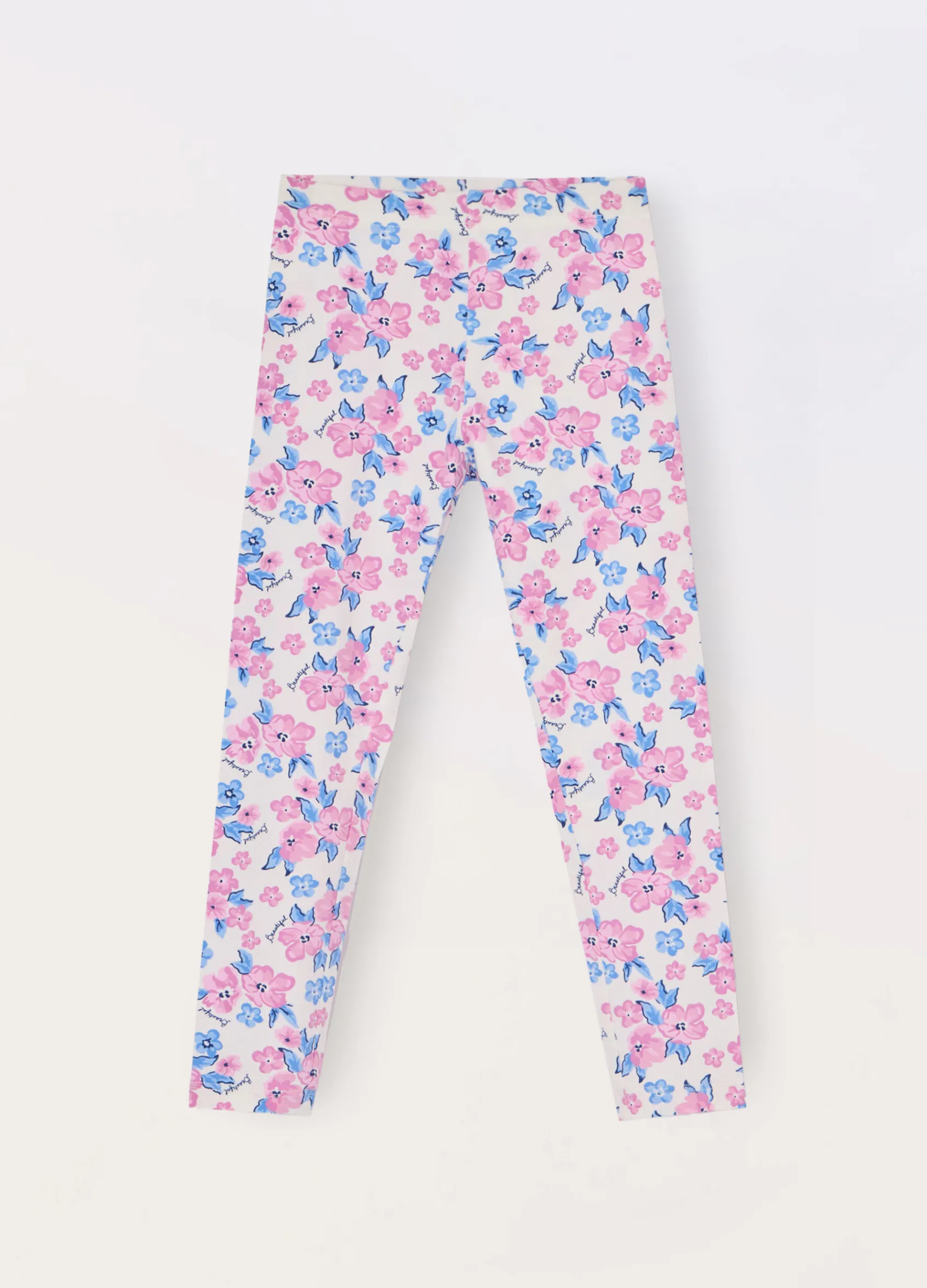 Blukids Leggings in cotone stretch bambina- Pantaloni