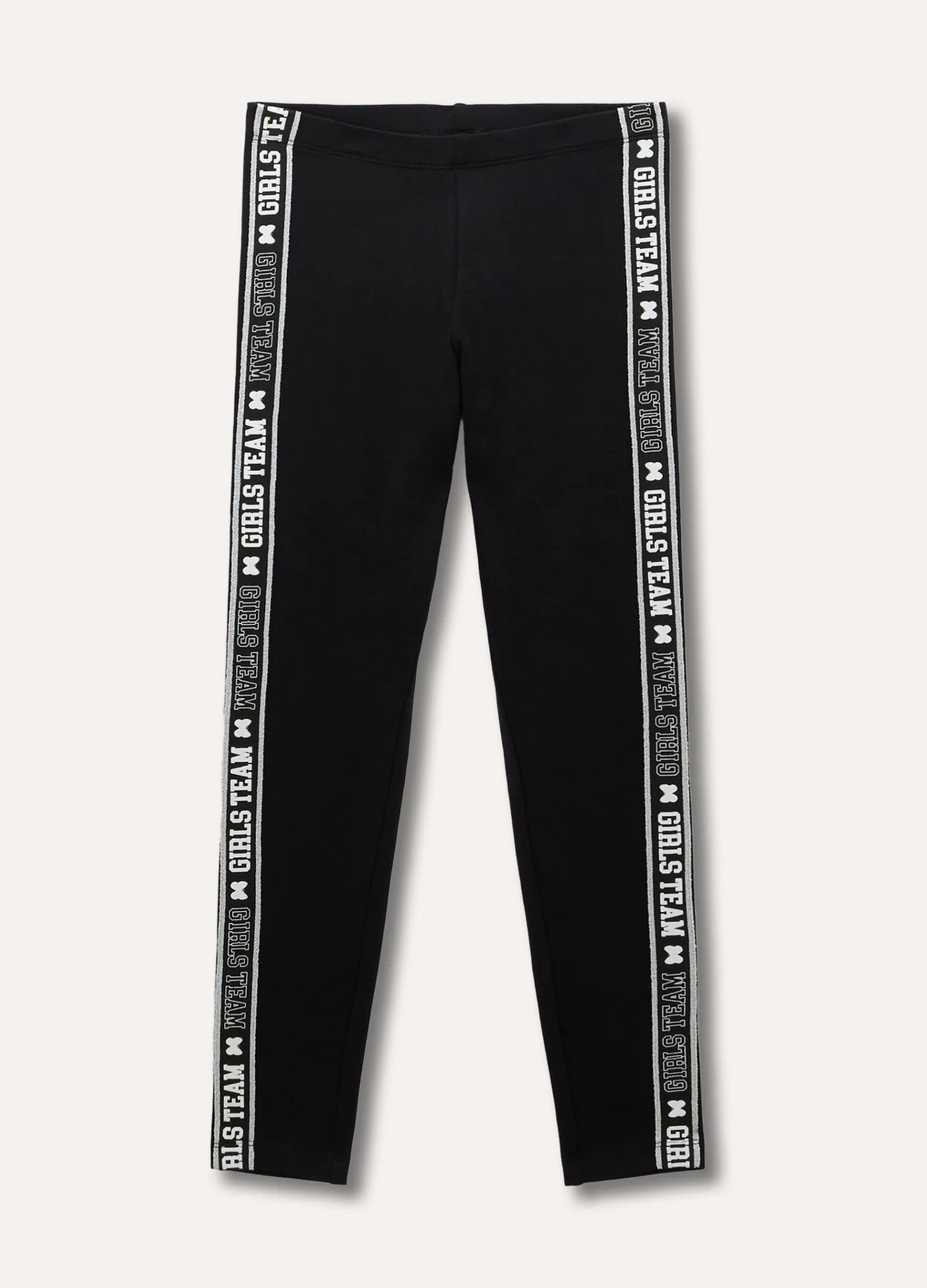 Blukids Leggings in cotone stretch con glitter ragazza- Pantaloni