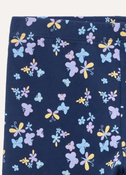 Blukids Leggings in cotone stretch con stampa bambina- Leggings