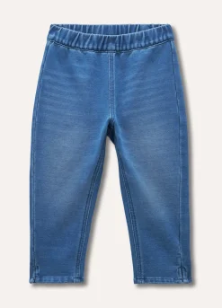 Blukids Leggings in denim di misto cotone bambina- Leggings