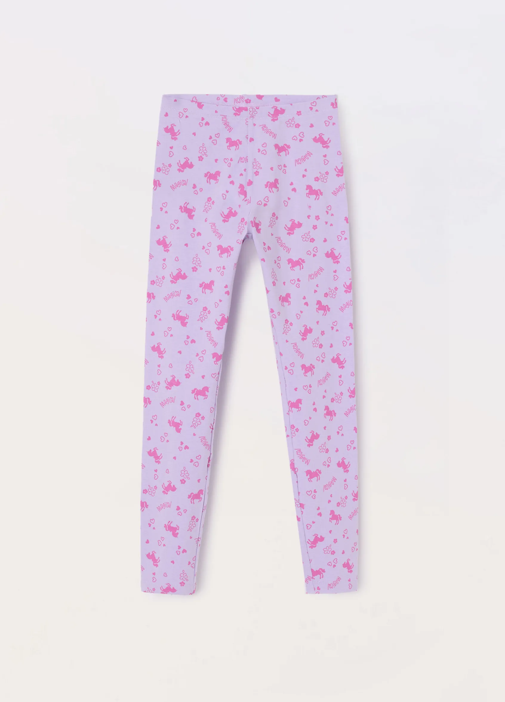 Blukids Leggings in jersey di cotone stretch bambina- Leggings