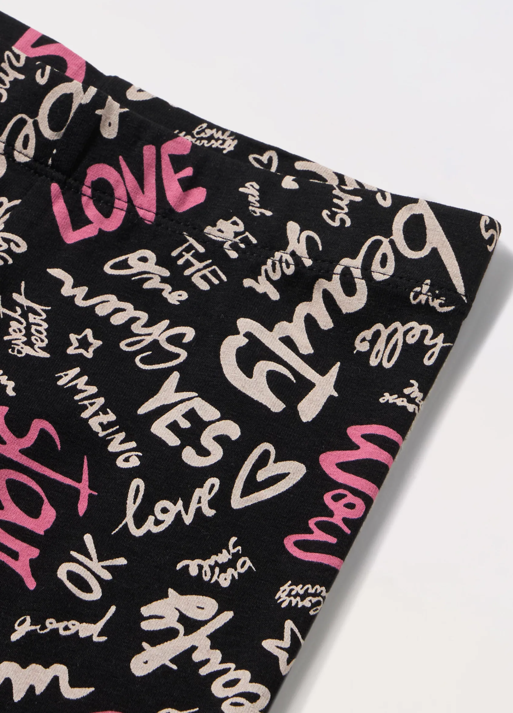 Blukids Leggings in jersey di cotone stretch ragazza- Pantaloni