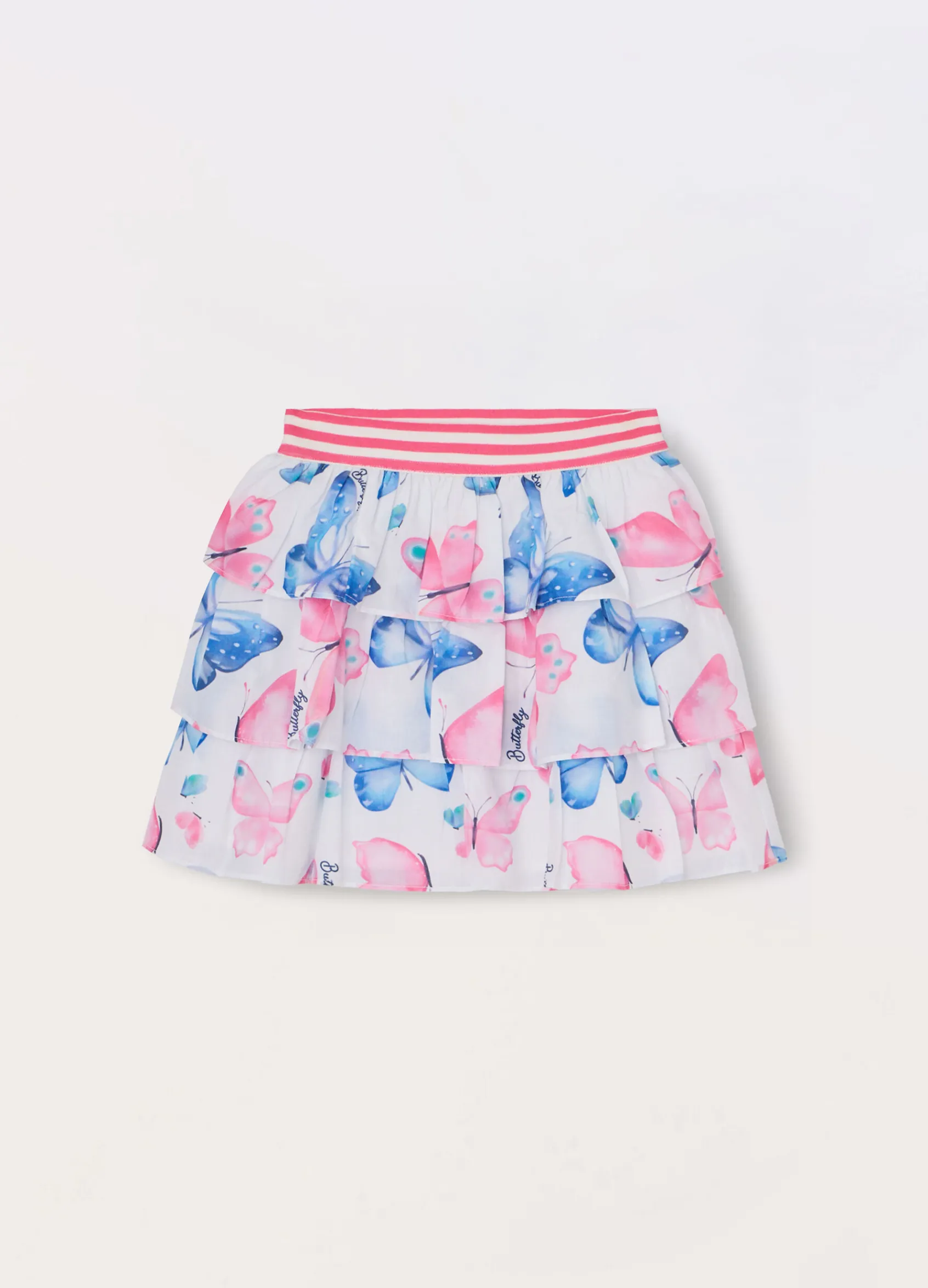 Blukids Minigonna a balze in puro cotone bambina- Gonne