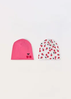 Blukids Pack 2 berettini in cotone stretch neonata- Multipack | Accessori