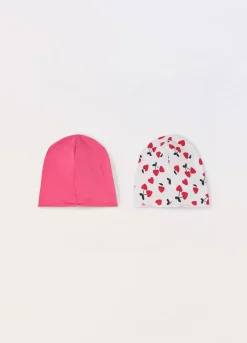 Blukids Pack 2 berettini in cotone stretch neonata- Multipack | Accessori