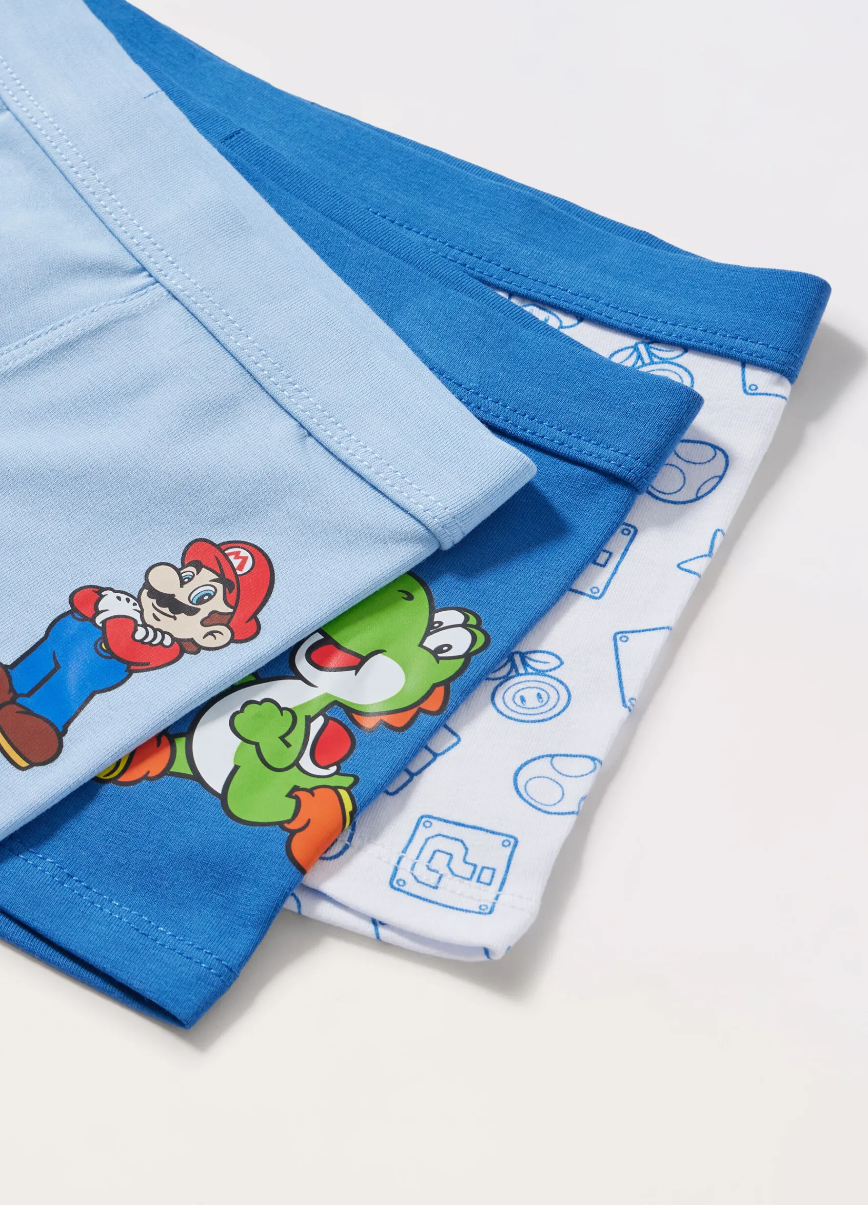 Blukids Pack 3 boxer in cotone stretch bambino Super Mario-Bambino Multipack | Intimo