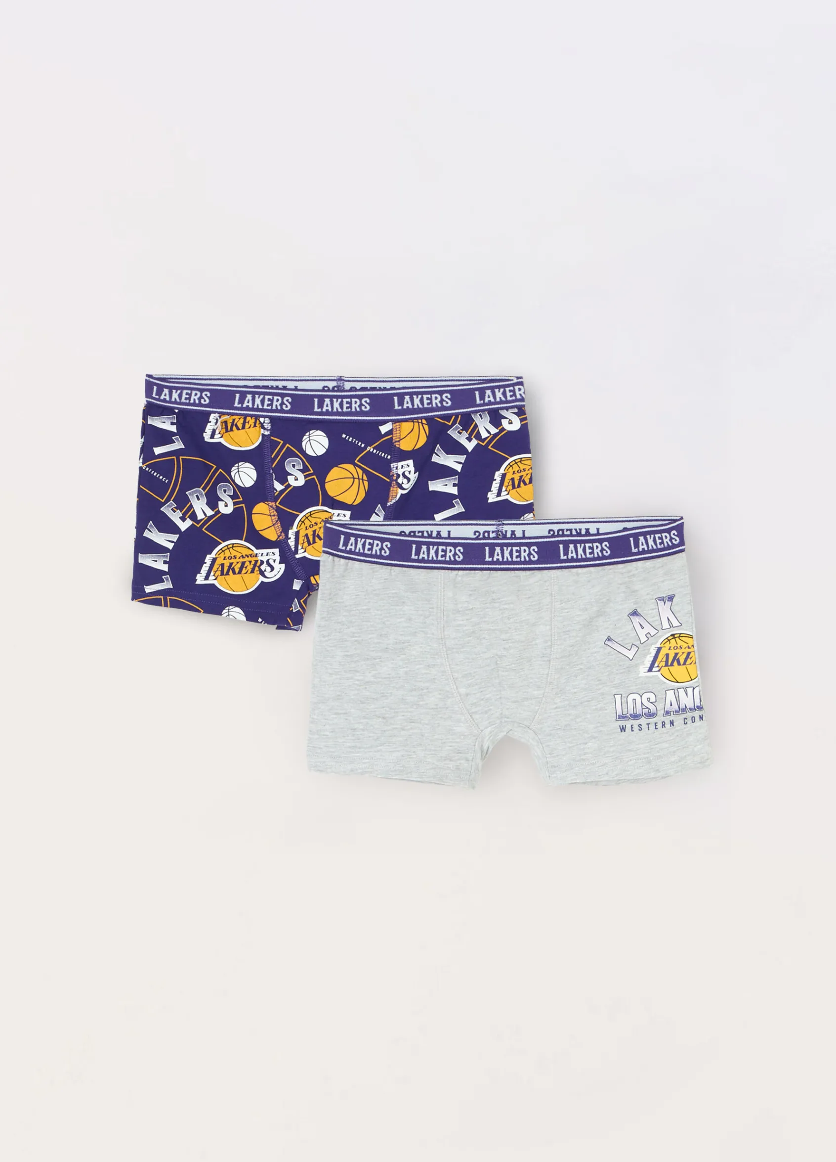 Blukids Pack 2 boxer NBA in cotone stretch ragazzo- Intimo