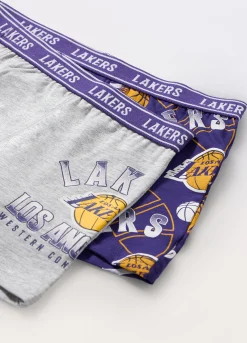 Blukids Pack 2 boxer NBA in cotone stretch ragazzo- Intimo