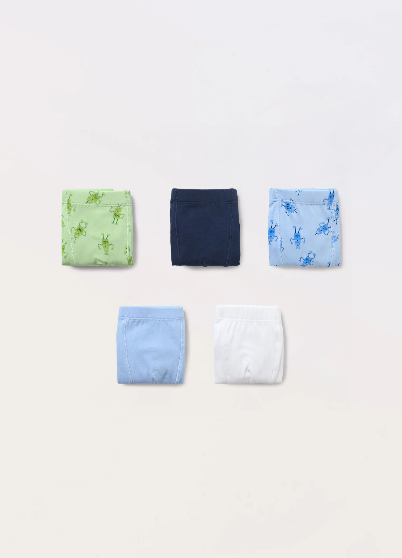 Blukids Pack 5 calze boxer in cotone stretch bambino-Bambino Intimo