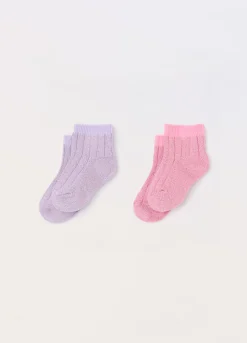 Blukids Pack 2 calze corte misto cotone neonata- Accessori
