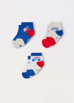 Blukids Pack 3 calze corte misto cotone neonato- Accessori
