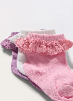 Blukids Pack 3 calze corte misto cotone neonata- Accessori