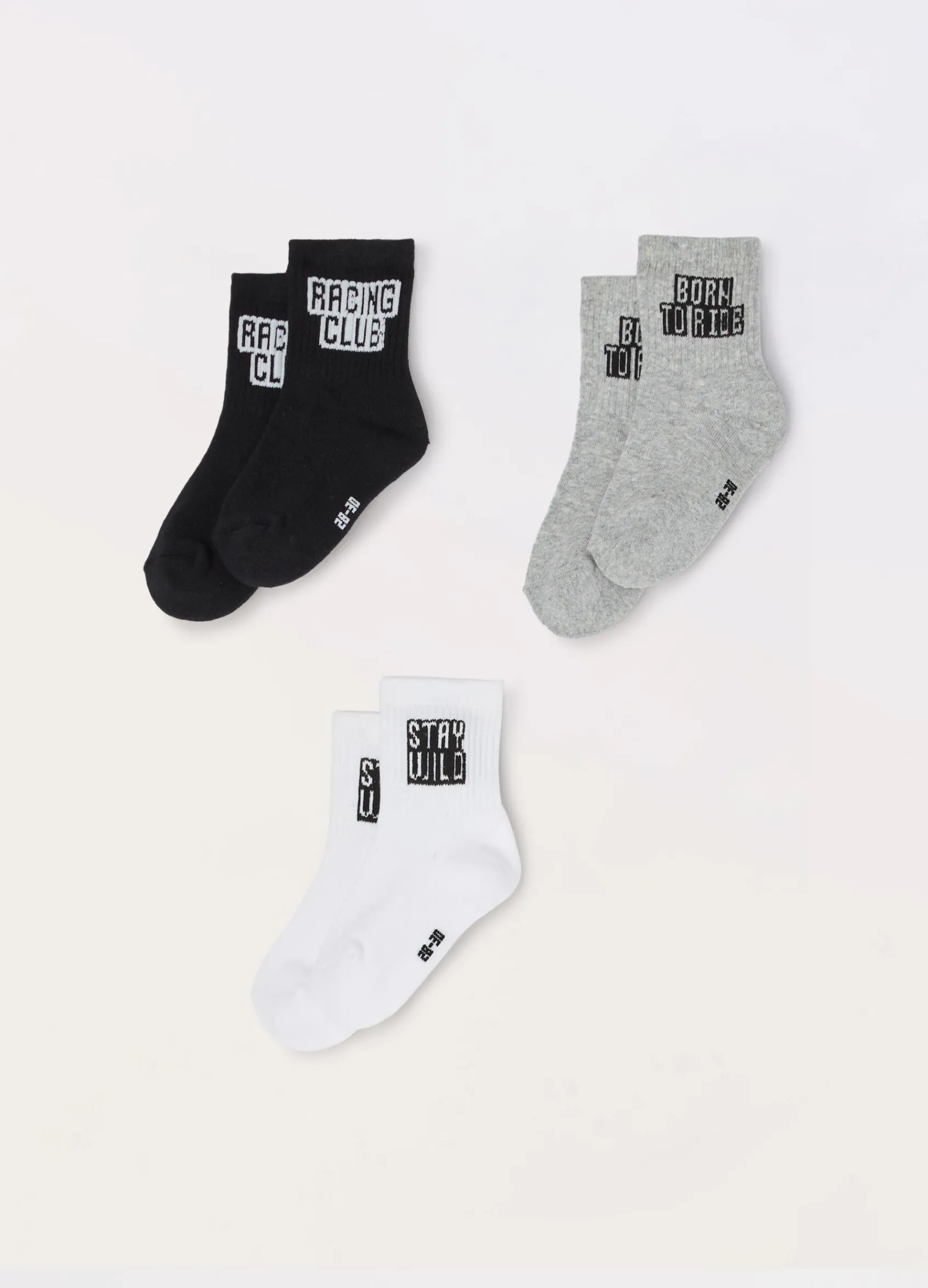 Blukids Pack 3 calze in spugna di misto cotone-Bambino Multipack | Intimo