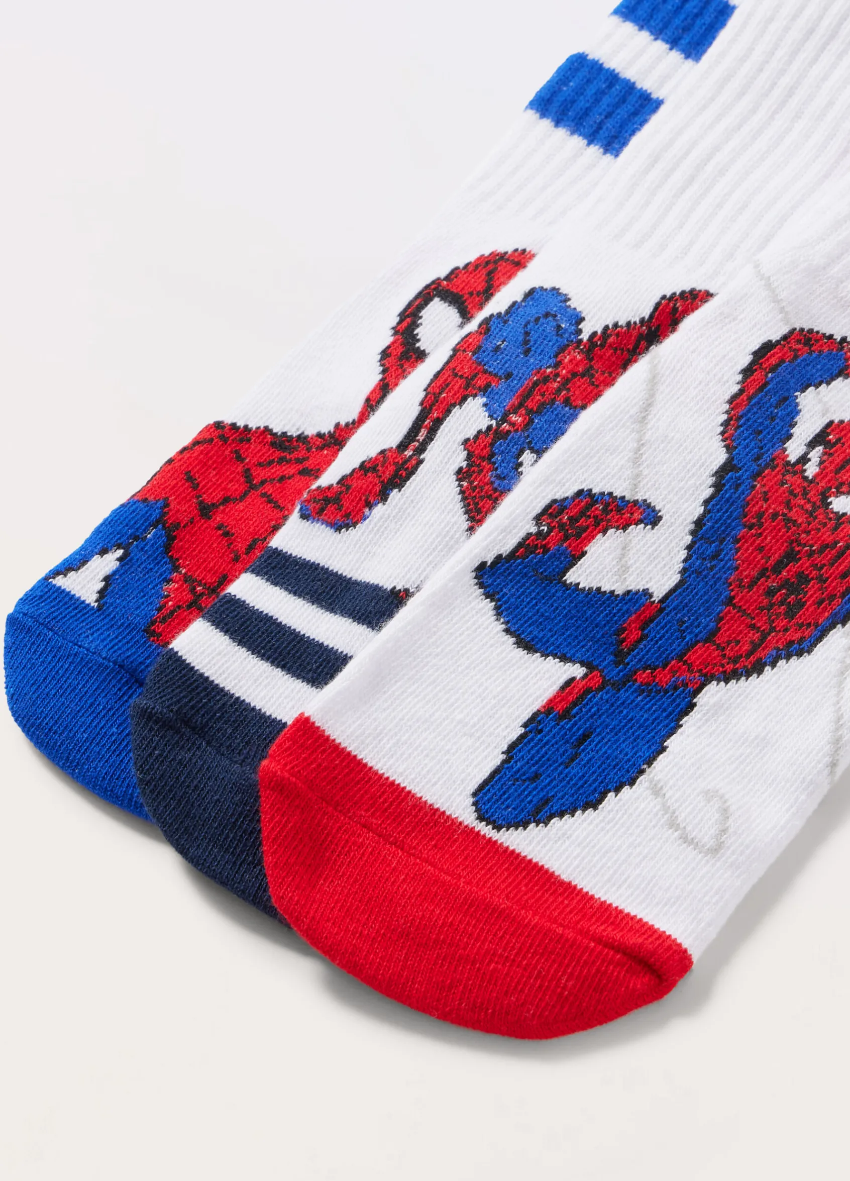 Blukids Pack 3 calze in spugna di misto cotone Spider-Man-Bambino Multipack | Intimo