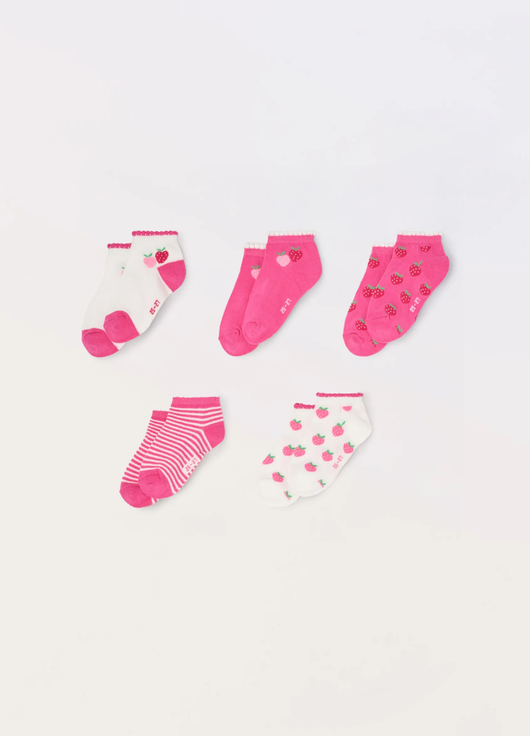 Blukids Pack 5 calzini corti in misto cotone stretch- Multipack | Intimo