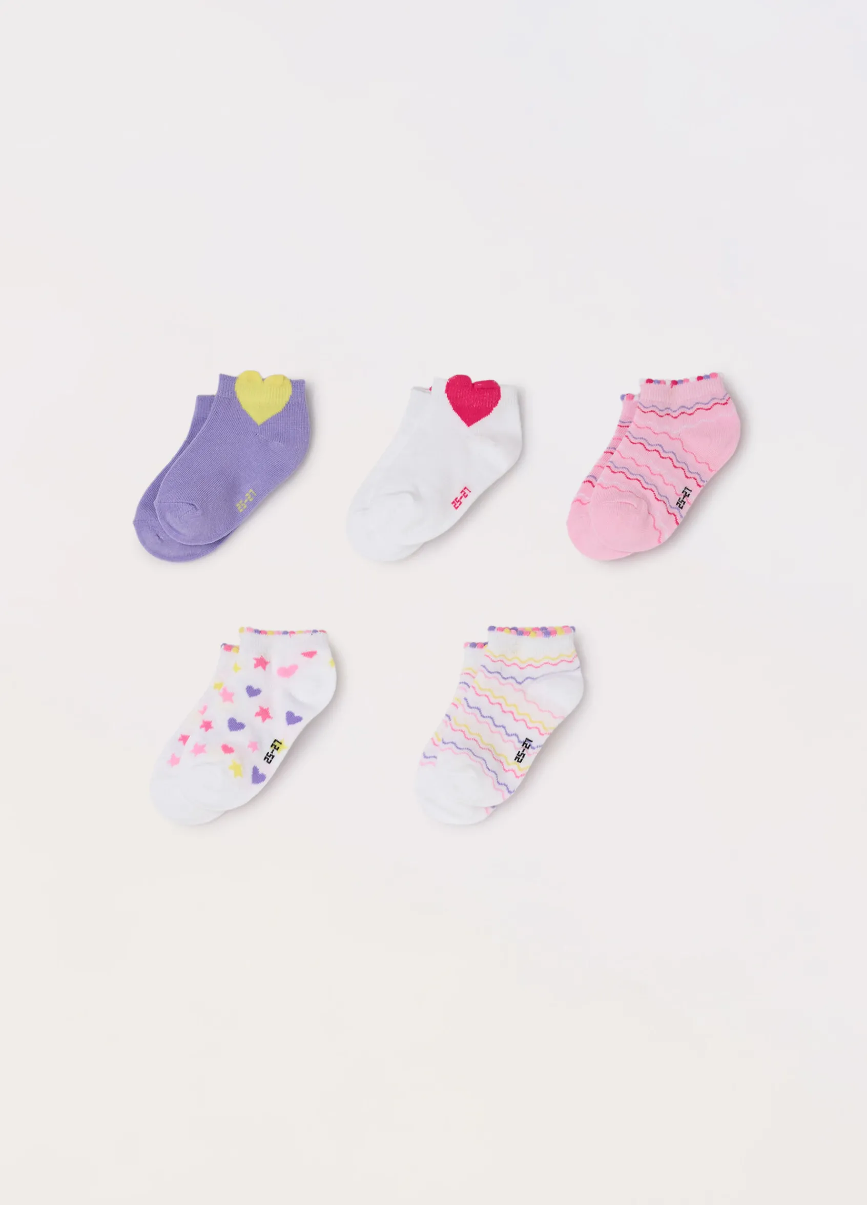 Blukids Pack 5 calzini corti in misto cotone stretch- Multipack | Intimo