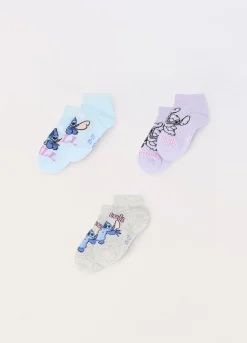 Blukids Pack 3 calzini corti in misto cotone stretch Stitch- Multipack | Intimo
