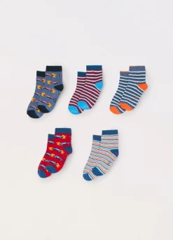 Blukids Pack 5 calzini corti misto cotone-Bambino Multipack | Intimo