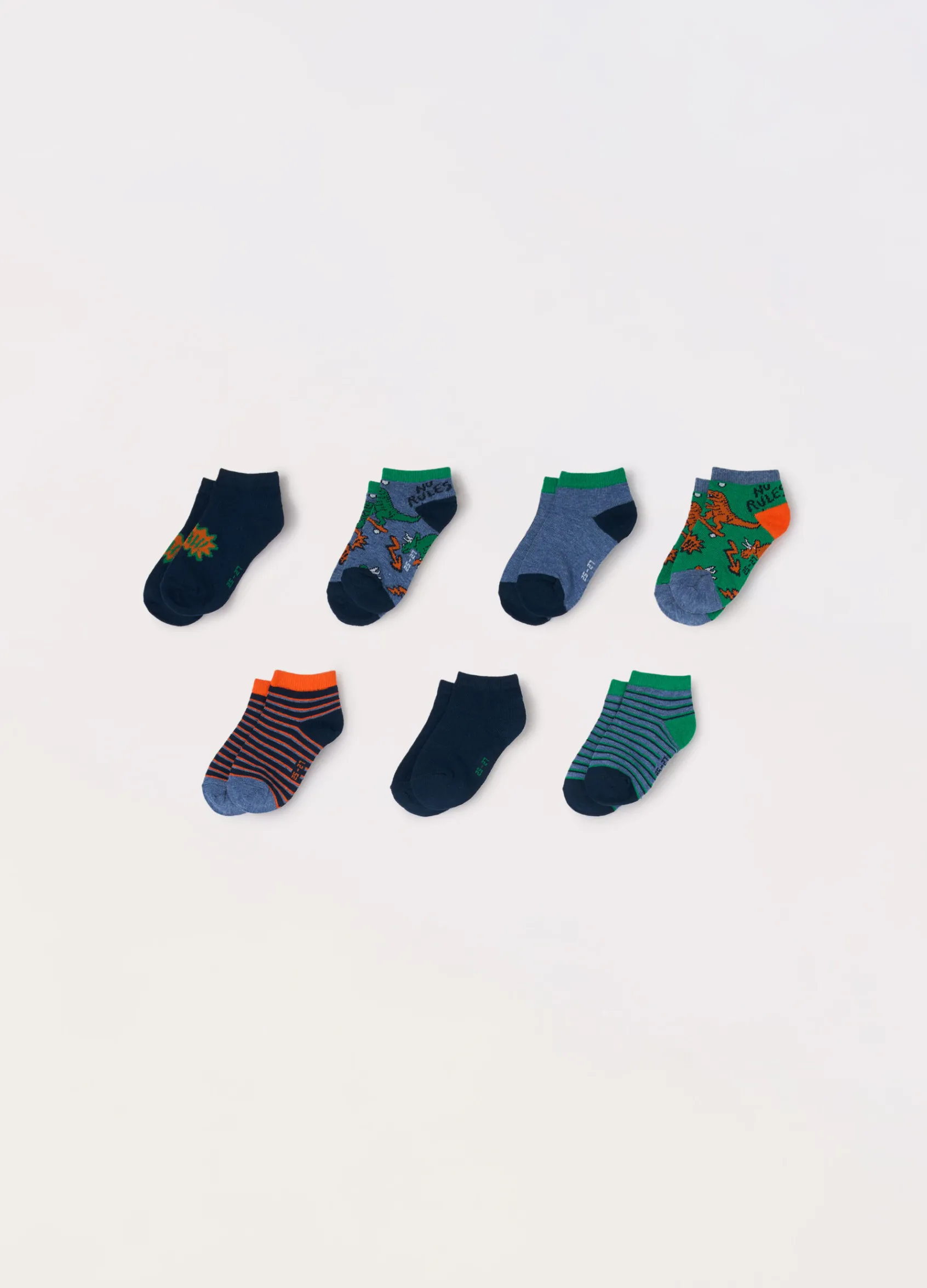 Blukids Pack 7 calzini corti misto cotone-Bambino Multipack | Intimo