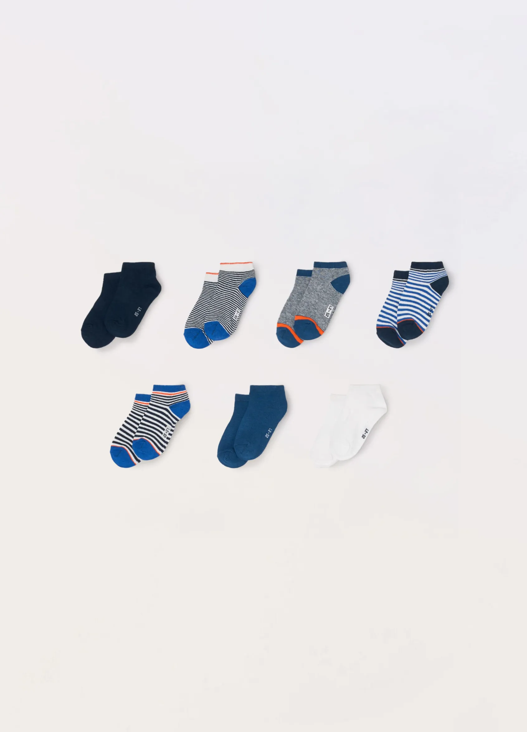 Blukids Pack 7 calzini corti misto cotone-Bambino Multipack | Intimo