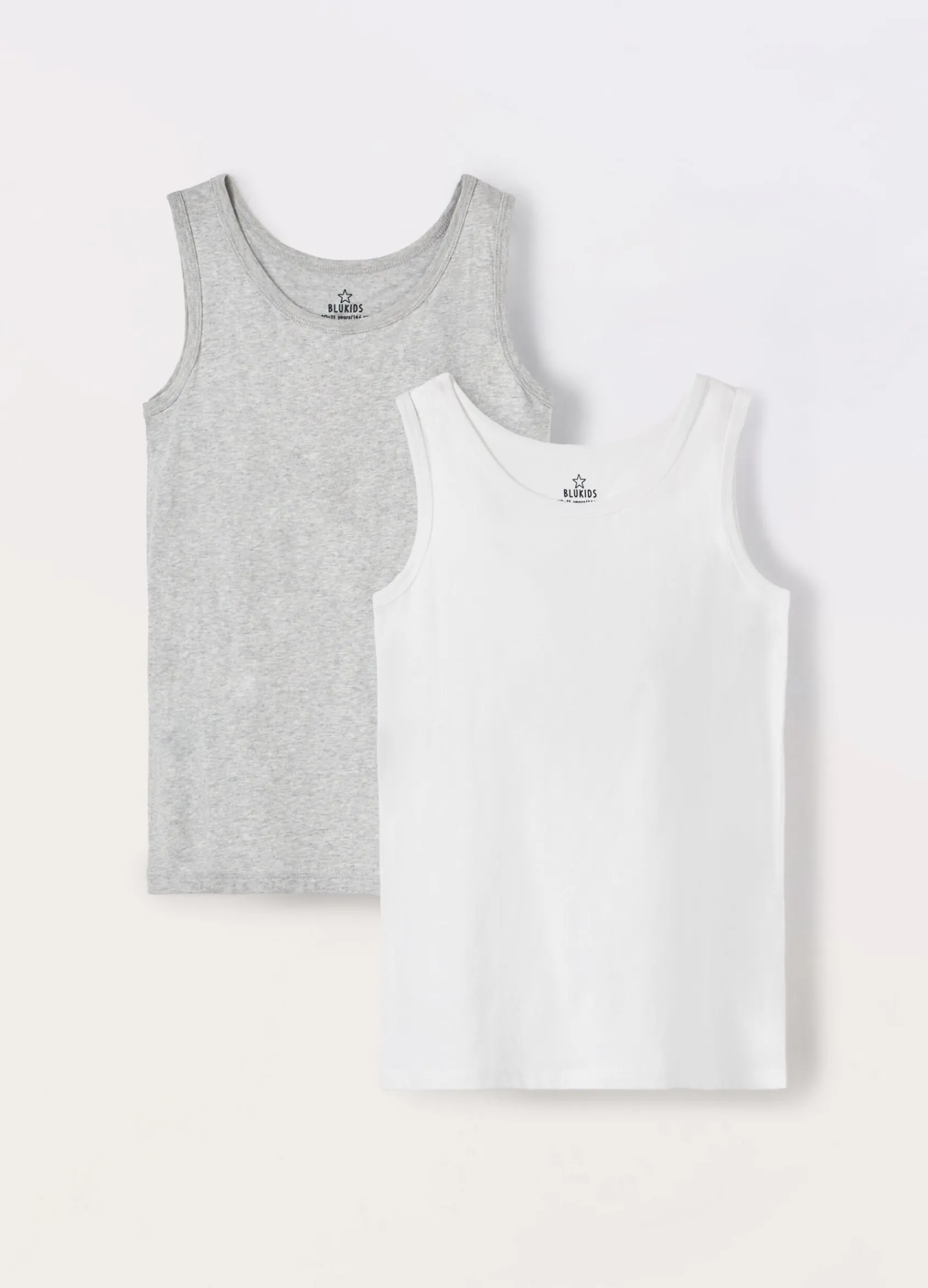 Blukids Pack 2 canotte in jersey di puro cotone ragazzo- Intimo