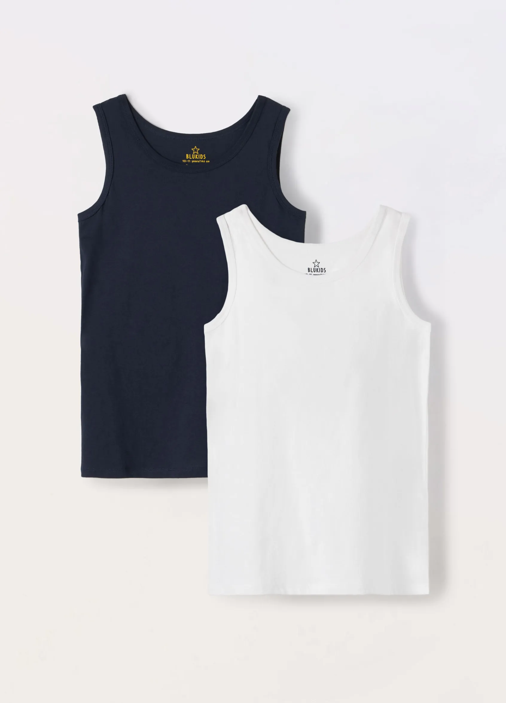 Blukids Pack 2 canotte in jersey di puro cotone ragazzo- Intimo