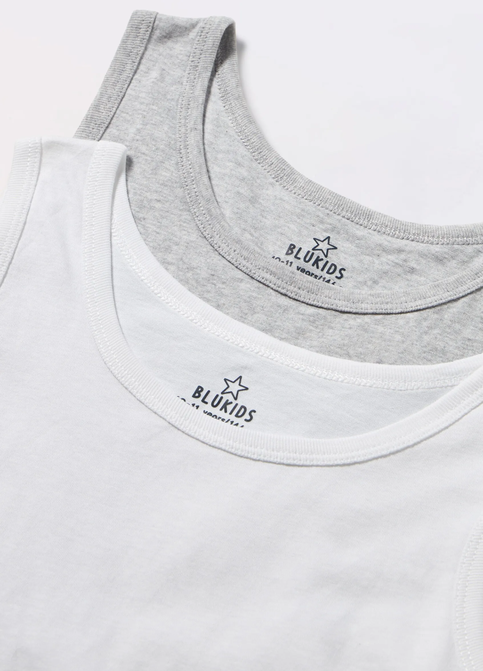 Blukids Pack 2 canotte in jersey di puro cotone ragazzo- Intimo